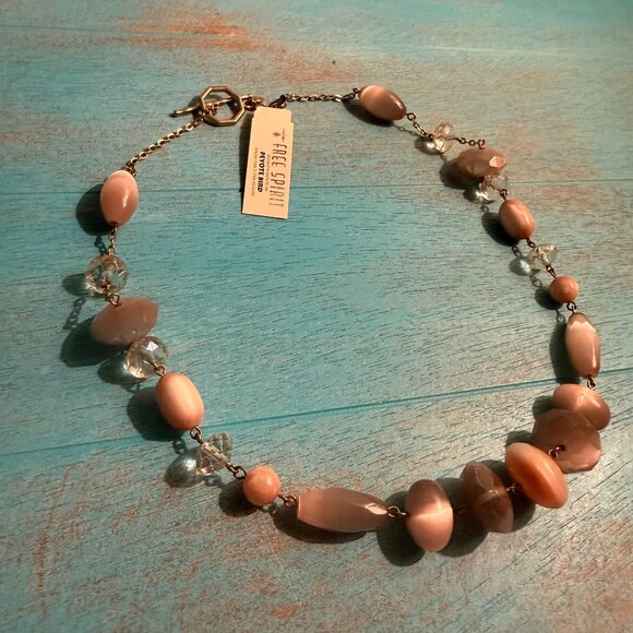 NWT Peyote Bird Free Spirit Sterling Silver Boho Polished Stone Necklace - Picture 2 of 5